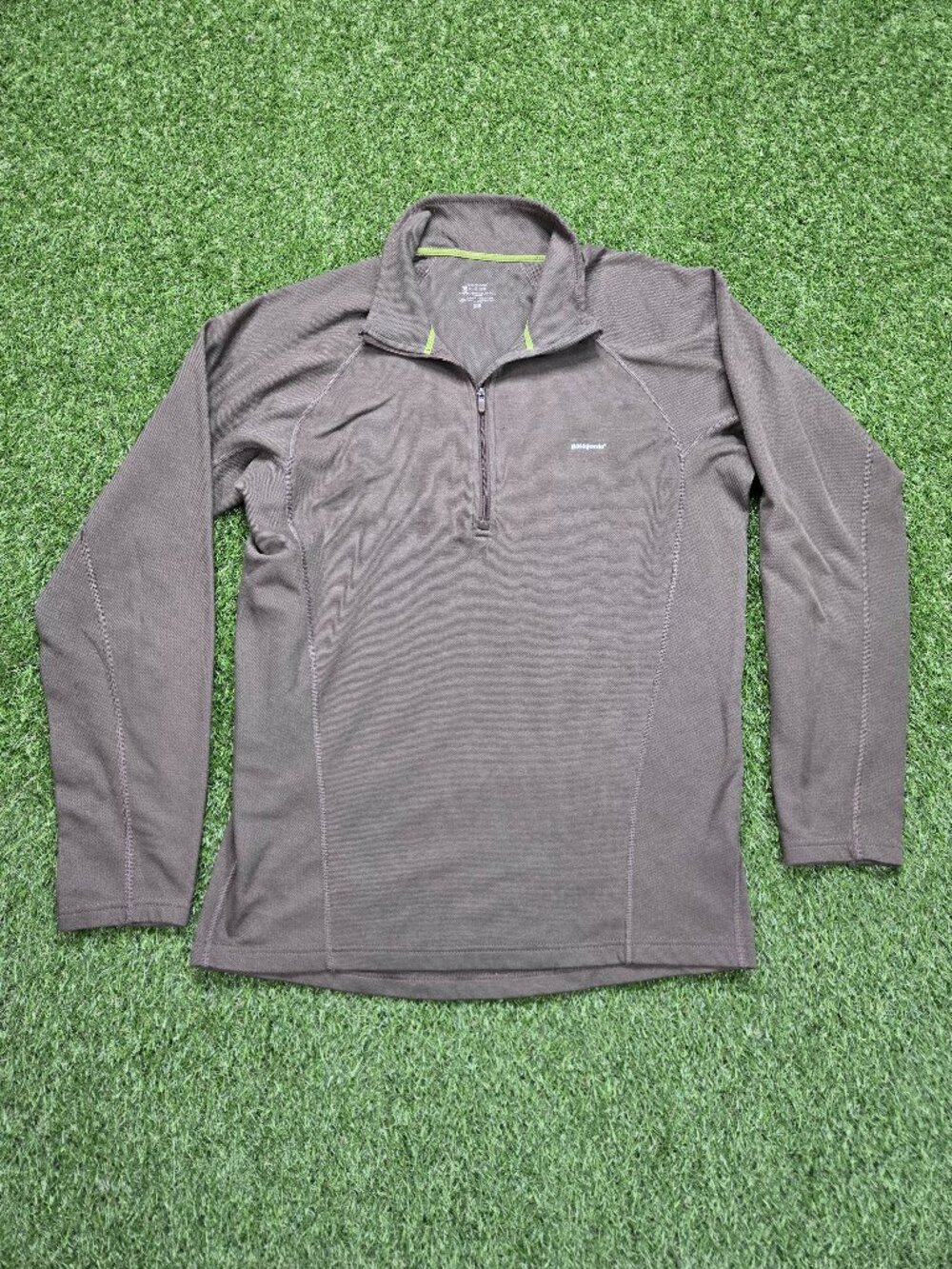Patagonia Capilene 3 Zip Neck Mens Medium Brown Pullover Baselayer Sweatshirt